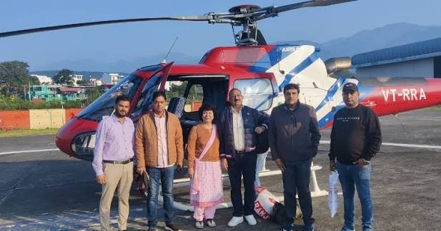 Group at Sahastradhara helipad